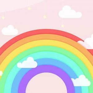 Rainbow Wallpaper for Kids’ Bedroom